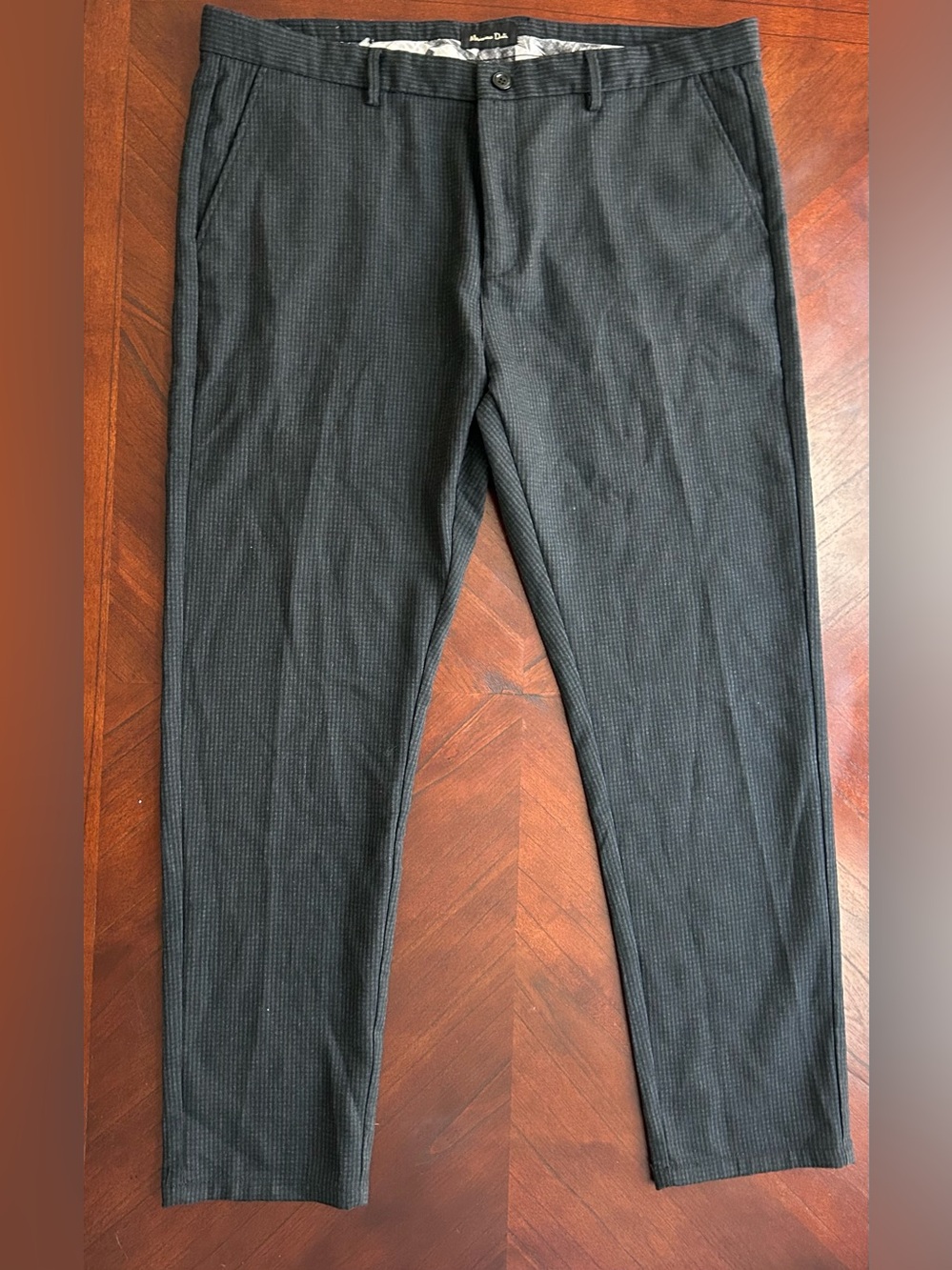 Massimo Dutti Dark Gray Pinstripe Chinos size 40